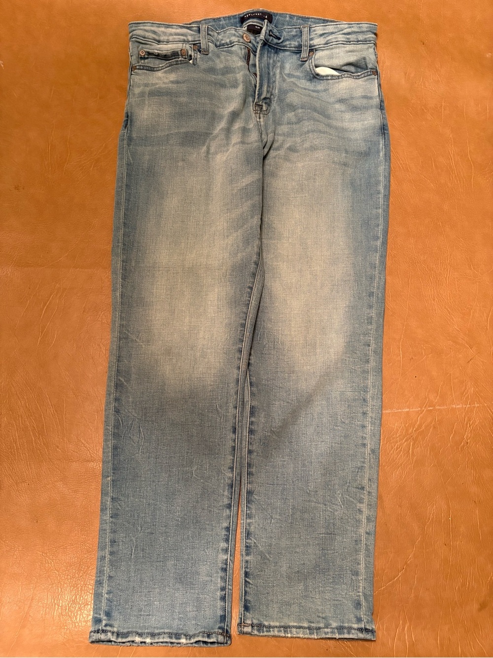 Aeropostale Light Blue Straight-Leg Men's Jeans